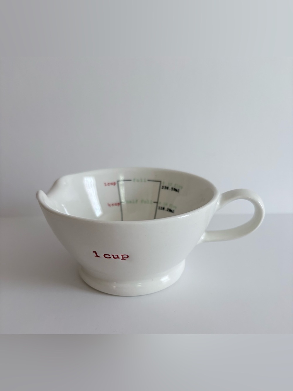 Keith Brymer Jones word range porcelain 1 cup measuring cup